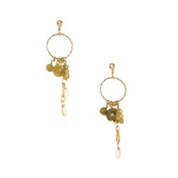 Boucles d’oreilles Baia Bleu – Pierre bleue & métal doré | By Garance