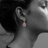 Boucles d’oreilles Beni Rose – Rhodonite & laiton doré | By Garance