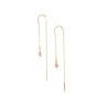 Boucles d’oreilles Bobi Rose – Bijou doré & pierre fine rose | By Garance