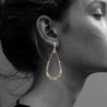 Boucles d’oreilles Bria Jean – Pierres fines & doré | By Garance