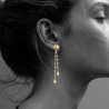Boucles d’oreilles Cruz Blanche – Pierre de lune & citrine, doré | By Garance