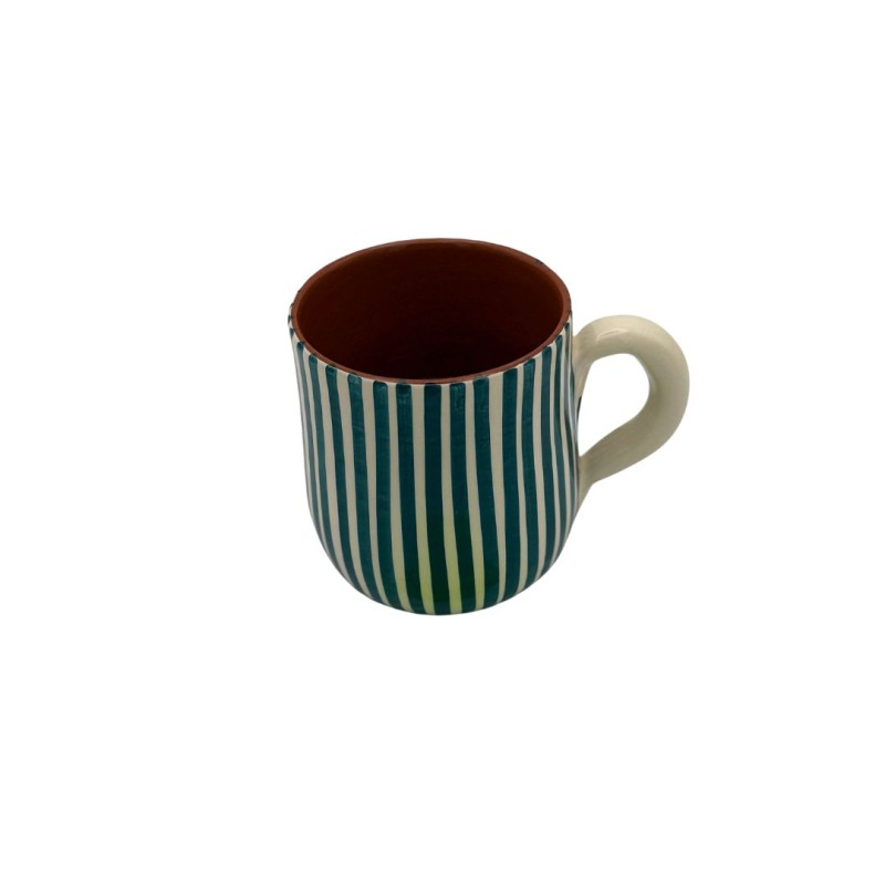 Mug céramique bleu denim lignes - A Loja de Ceramica