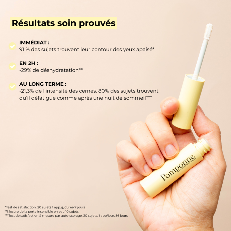 Anti-cernes soin teinté Pomponne – couvrance naturelle & soin contour des yeux