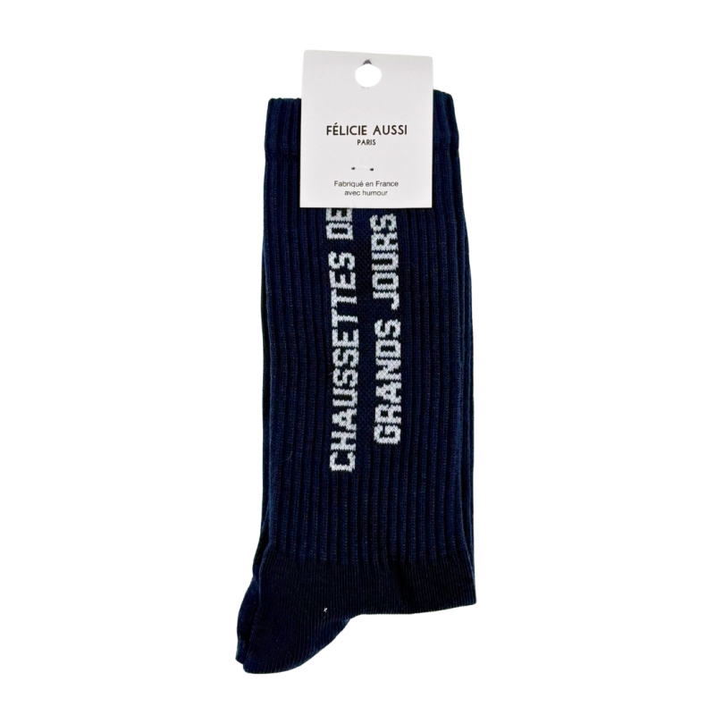 Chaussettes façon sport – Félicie Aussi | Taille 40–45 | Fabriquées en France