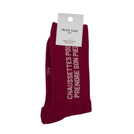 Félicie Aussi - Chaussettes Paillettes Dancing Queen Rose