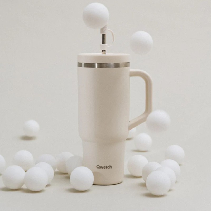Travel Cup isotherme Matt Sable : gourde nomade 900 mL Qwetch