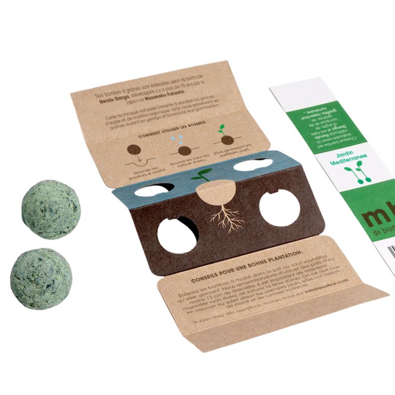 Bombes de biodiversité - Jardin Méditerranée - Resetea