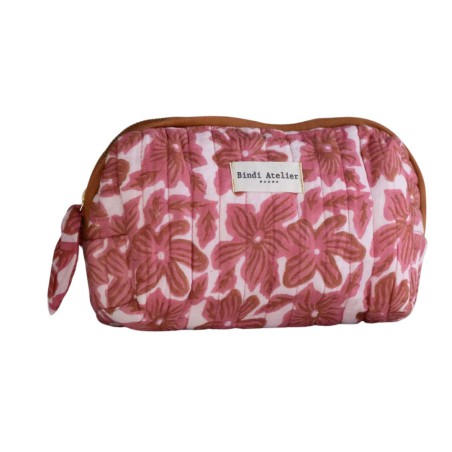Trousse Maquillage – Bindi Atelier | Coton Matelassé Fait Main, 21x11cm