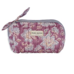 Trousse Maquillage – Bindi Atelier | Coton Matelassé Fait Main, 21x11cm