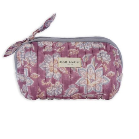Trousse Maquillage – Bindi Atelier | Coton Matelassé Fait Main, 21x11cm