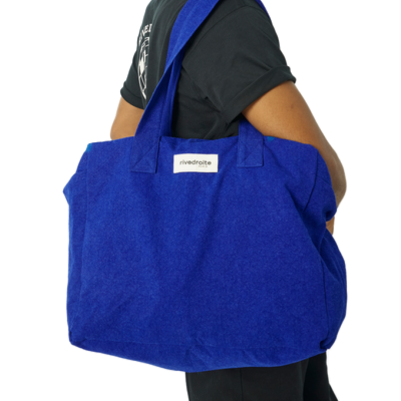 Sac 24 heures Célestins Indigo Blue – Rive Droite | Sac week-end en coton recyclé durable