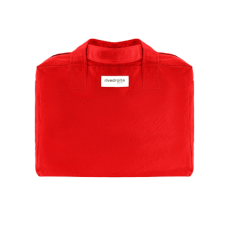 Sac 24 heures Célestins Poppy Red – Rive Droite | Sac week-end en coton recyclé durable