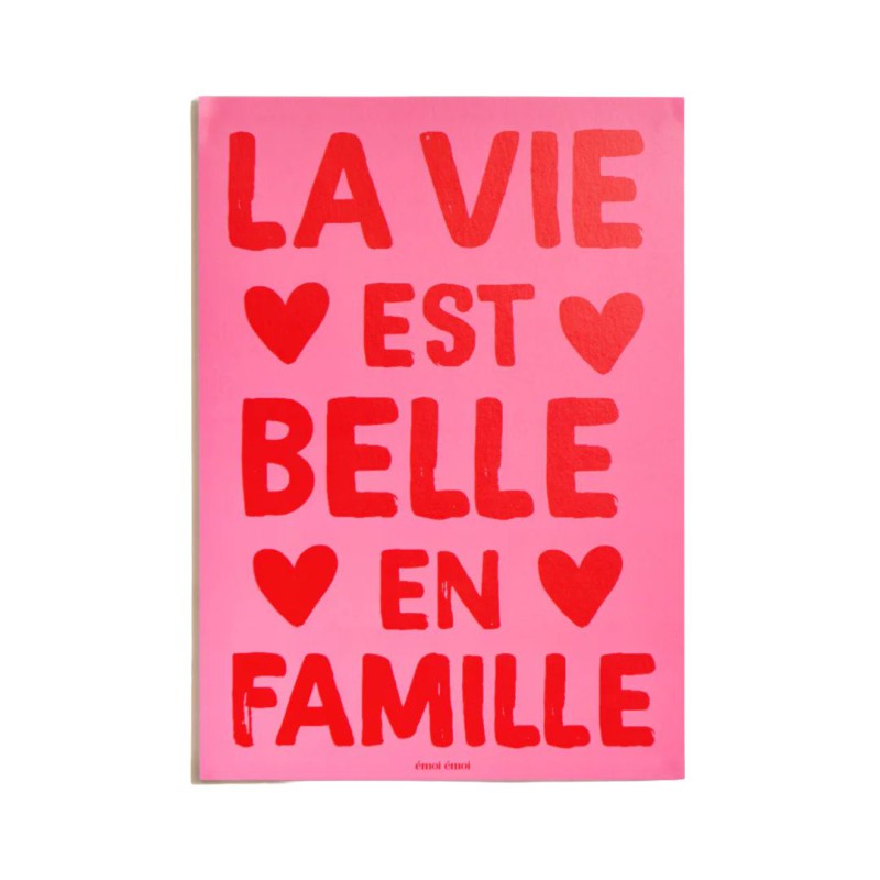 Affiche - La vie est belle en famille - Emoi Emoi