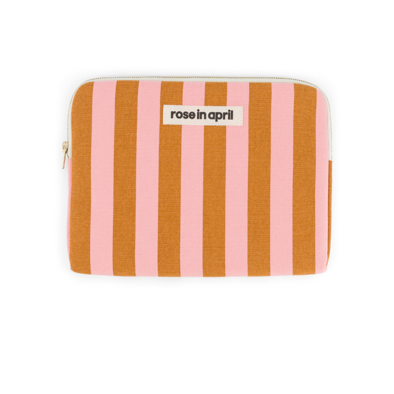 Housse tablette Anouk Rose in April – 20×28 cm coton OEKO‑TEX | Lucie in the R