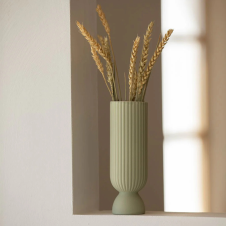 Bougeoir en céramique Lus - grand modele – rose Poudré, Vert, pêche, jaune & Miel | Décoration artisanale Oustao