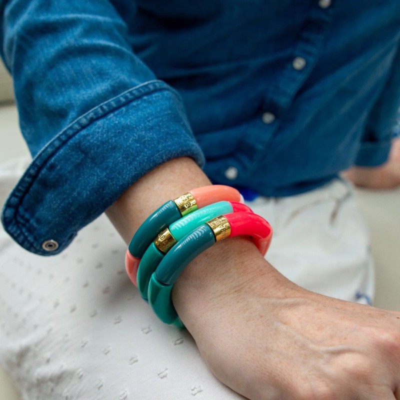 Bracelet Pipoca – Bijou résine ou acrylique & acier doré à l'or fin – Parabaya | Lucie in the R