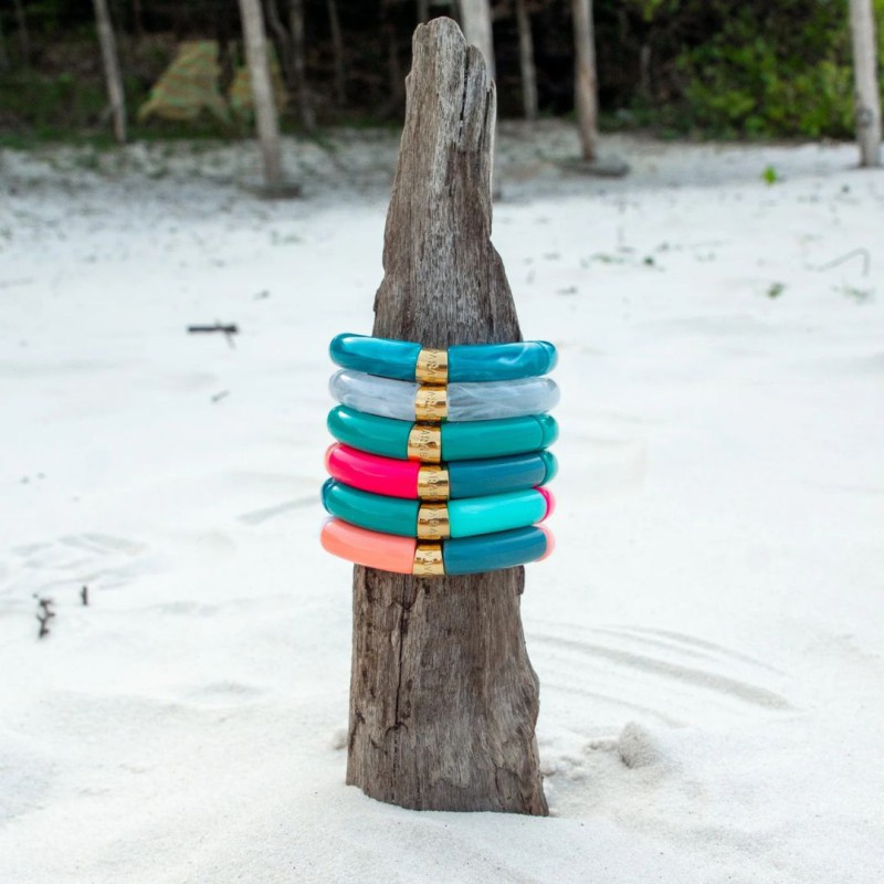 Bracelet Pipoca – Bijou résine ou acrylique & acier doré à l'or fin – Parabaya | Lucie in the R