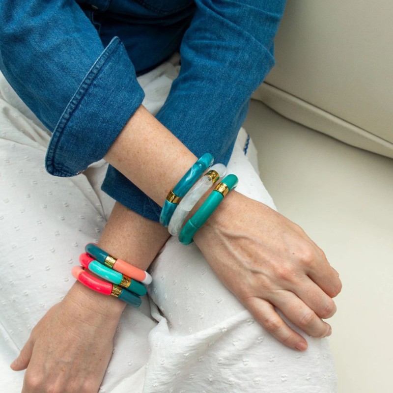 Bracelet Pipoca – Bijou résine ou acrylique & acier doré à l'or fin – Parabaya | Lucie in the R