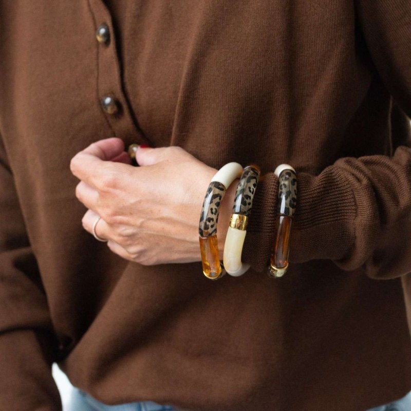 Bracelet Pipoca – Bijou résine ou acrylique & acier doré à l'or fin – Parabaya | Lucie in the R