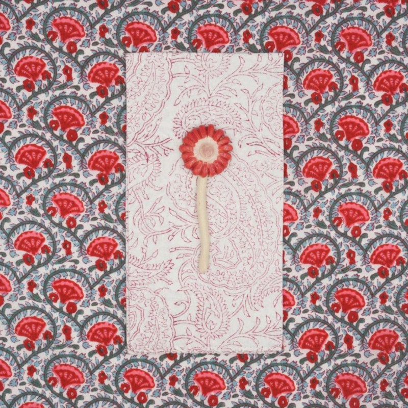 Serviettes en tissu Suzette à Table – Lot de 4 – Coton surcyclé et coloré