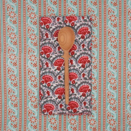 Serviettes en tissu Suzette à Table – Lot de 4 – Coton surcyclé et coloré