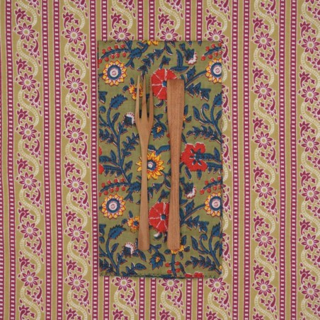 Serviettes en tissu Suzette à Table – Lot de 4 – Coton surcyclé et coloré