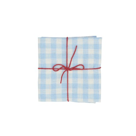 Serviettes en tissu Suzette à Table – Lot de 4 – Coton surcyclé et coloré