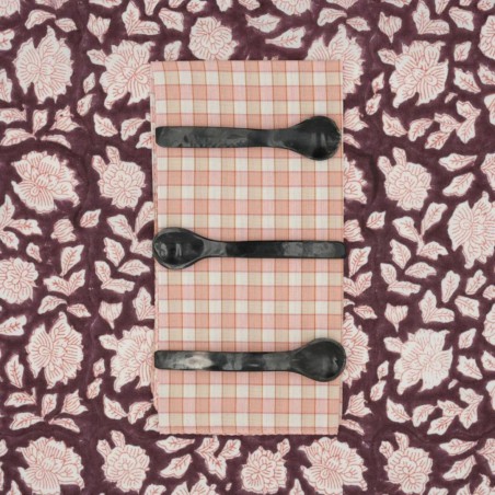 Serviettes en tissu Suzette à Table – Lot de 4 – Coton surcyclé et coloré