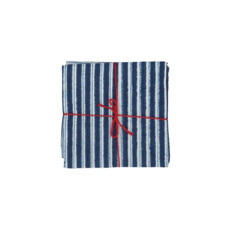 Serviettes en tissu Suzette à Table – Lot de 4 – Coton surcyclé et coloré