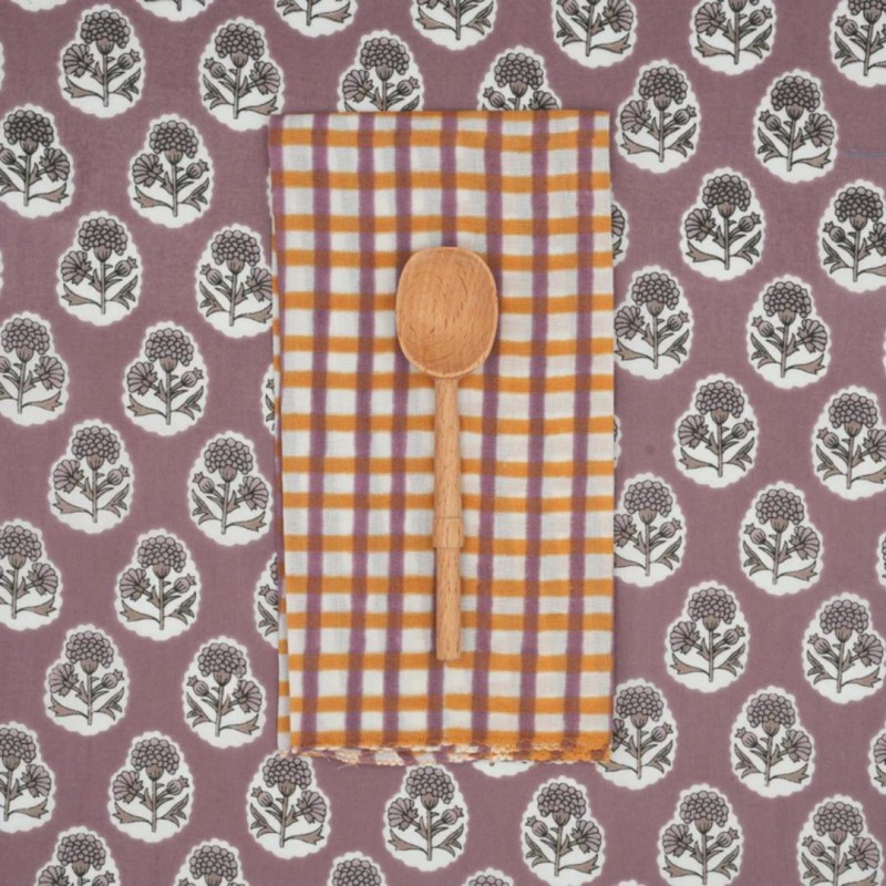 Serviettes en tissu Suzette à Table – Lot de 4 – Coton surcyclé et coloré