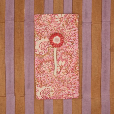 Serviettes en tissu Suzette à Table – Lot de 4 – Coton surcyclé et coloré