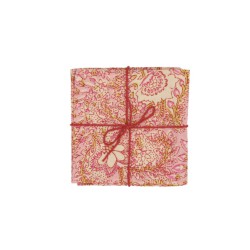 Serviettes en tissu Suzette à Table – Lot de 4 – Coton surcyclé et coloré