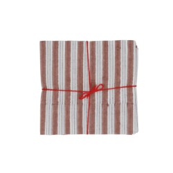 Serviettes en tissu Suzette à Table – Lot de 4 – Coton surcyclé et coloré
