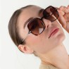 Charly Therapy - Lunettes solaires à monture oversize carrée recyclée - Cher Bronze