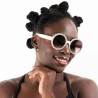 Charly Therapy - Lunettes solaires à monture ronde - Emma blanc