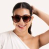 Charly Therapy - Lunettes solaires à monture hexagonale recyclée - Audrey Stone