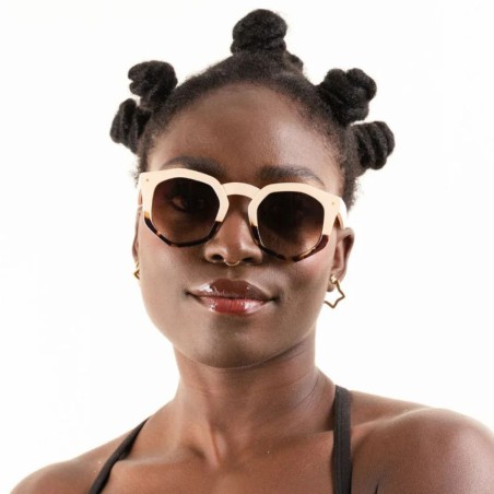 Charly Therapy - Lunettes solaires à monture hexagonale recyclée - Audrey Amande