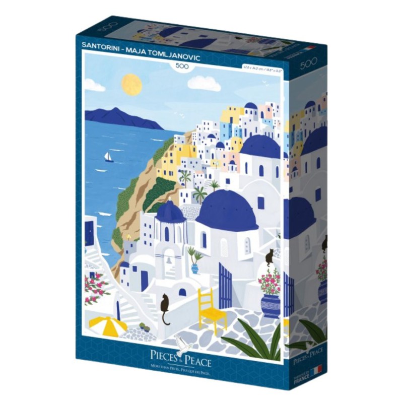 Puzzle 500 pièces - Santorini - Pieces & Peace