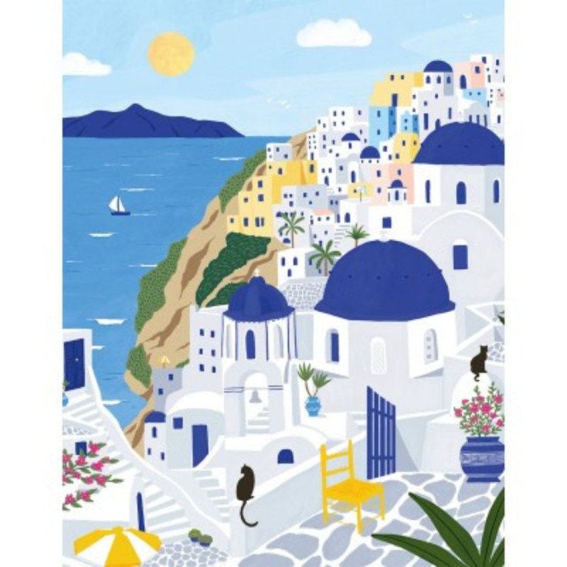 Puzzle 500 pièces - Santorini - Pieces & Peace