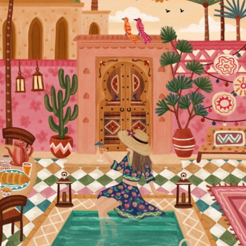 Puzzle 1000 pièces - Escapade Maroccaine - Pieces & Peace