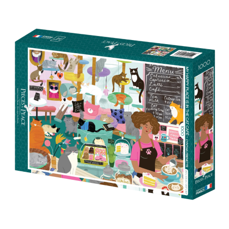 Puzzle 1000 pièces - Le café à chat - Pieces & Peace