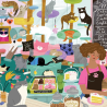Puzzle 1000 pièces - Le café à chat - Pieces & Peace