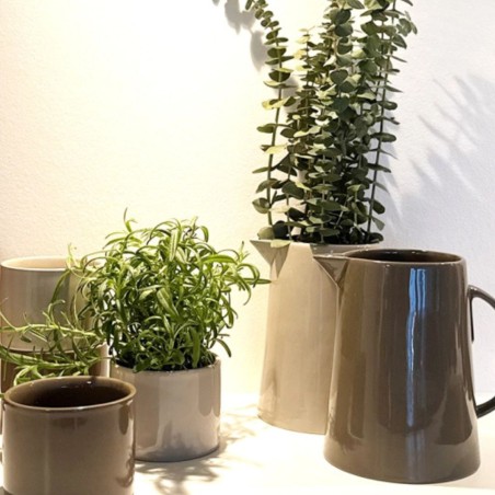 Carafe céramique brillante taupe – Lübech Living | Lucie in the R