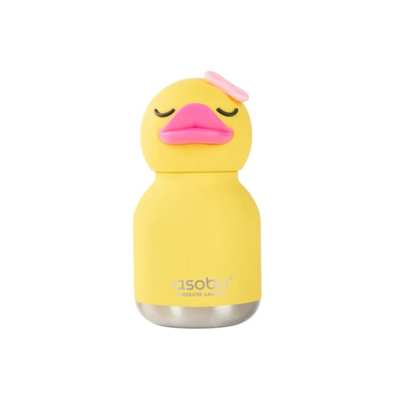 Gourde enfant Mini Bestie Canard Asobu – gourde ludique avec paille | Lucie in the R