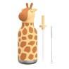Gourde enfant Girafe Bestie Asobu – gourde ludique avec paille | Lucie in the R