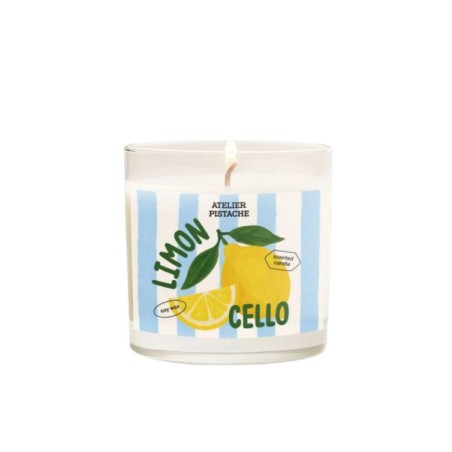 Bougie parfumée gourmande illustrée – ambiance italienne & française | Lucie in the R, Atelier Pistache