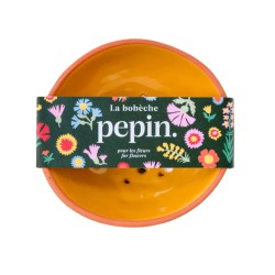 Bobèche Fleurs blanc grainé, arrangeur de bouquet en céramique - Lucie in the R