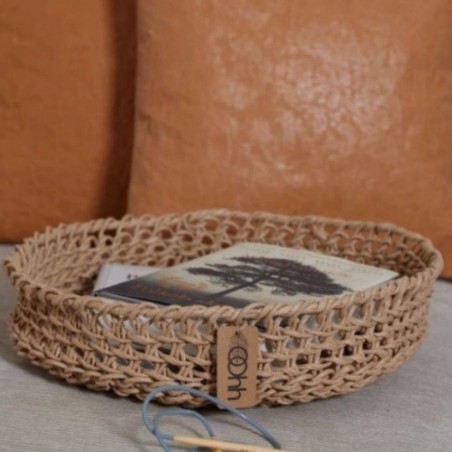 Set 3 paniers en papier recyclé tissé naturel – Lübech Living | rangement durable | Lucie in the R