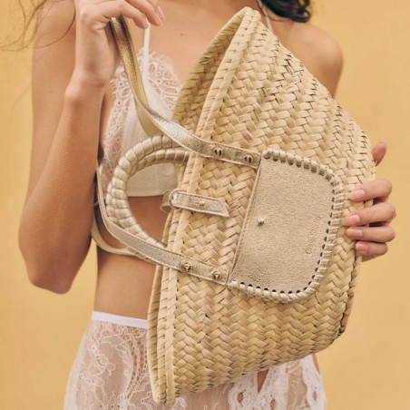Petit Panier Grip Craie Studio – sac panier en cuir | Lucie in the R