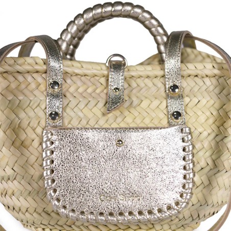 Petit Panier Grip Craie Studio – sac panier en cuir | Lucie in the R